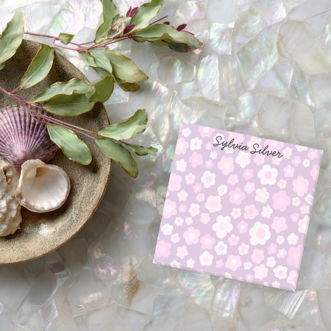 Bloco De Notas Personalizado o Monograma Chic PERSONALIZADO do Pa (Daisies Pattern CUSTOM Chic Monogram Personalized Post-it Notes
)