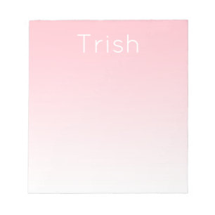 Bloco de notas personalizado Ombre moderno,