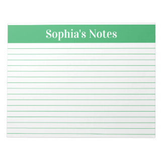 Bloco De Notas Personalizado Paisagem Verde Moderno 11 x 8.5