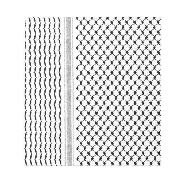 Bloco De Notas Personalizado Palestiniano Kufiya Concebido (Frente)