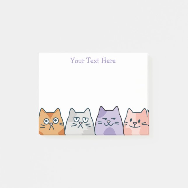 Bloco De Notas Personalizado para Amantes de Gatos (Frente)