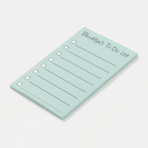 Personalizado para fazer a lista - notas de