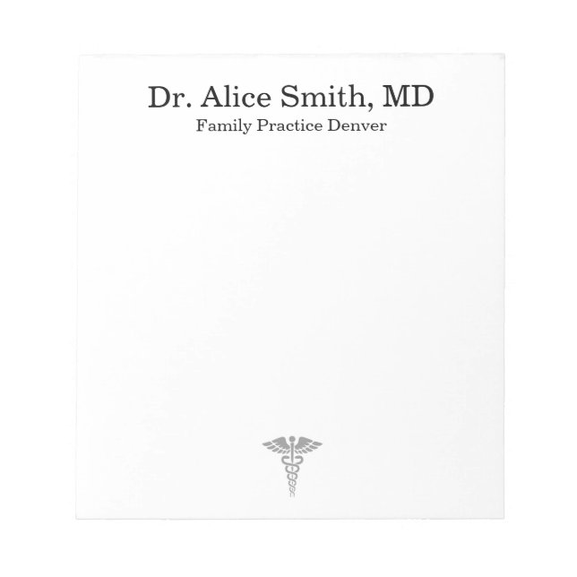 Bloco de Notas Personalizado para Médicos (Frente)