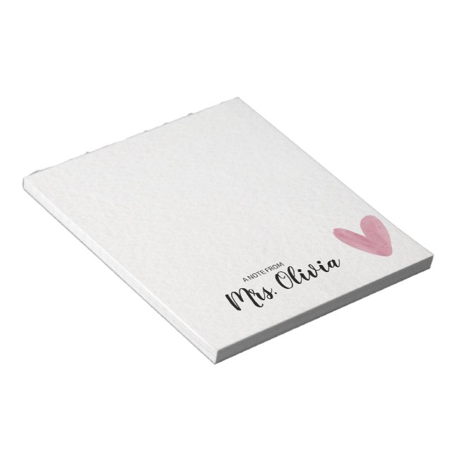 Bloco de Notas Personalizado para Mesa de Professo (Inclinado)