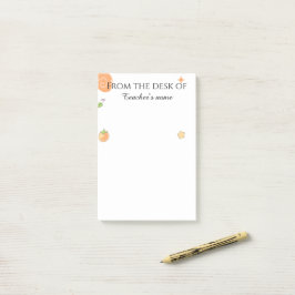 Bloco De Notas Personalizado para Professora Primária Cute Peach