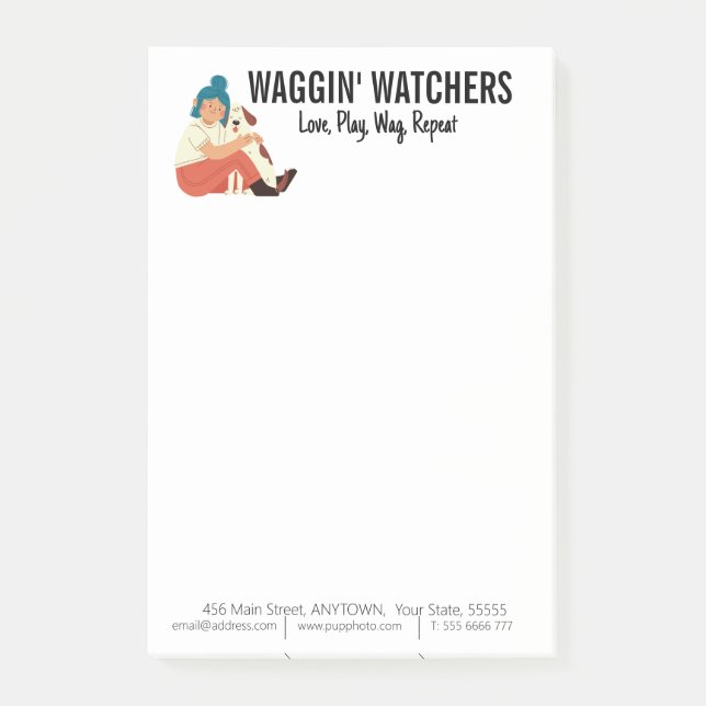 Bloco De Notas Personalizado para Sessão de Cachorro (Frente)