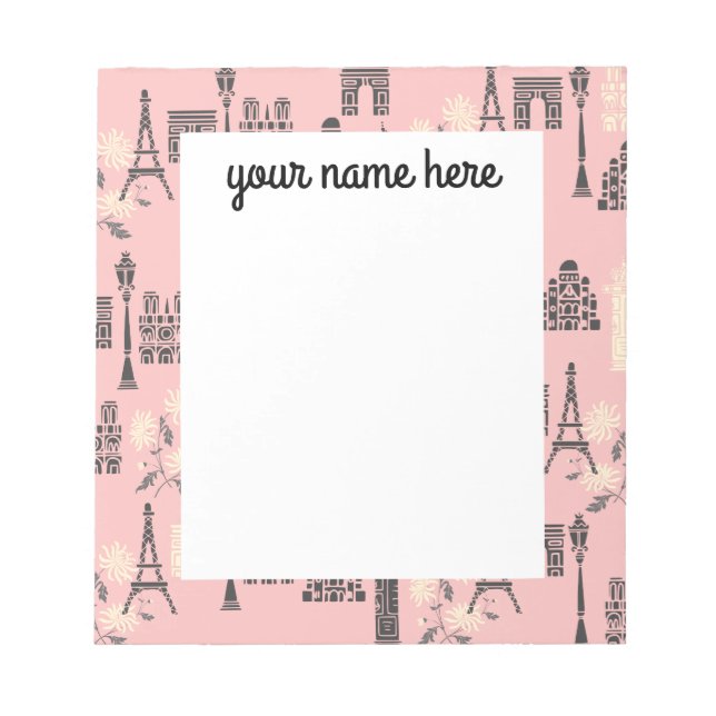 Bloco de Notas Personalizado Paris (Frente)