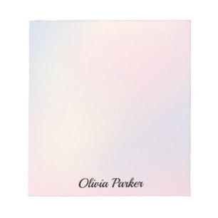 Bloco de Notas Personalizado Pastel Ombré para Cri