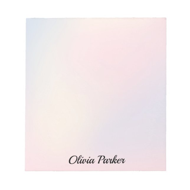 Bloco de Notas Personalizado Pastel Ombré para Cri (Frente)