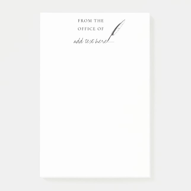 Bloco De Notas Personalizado Personalizado do Autor do Feather (Frente)