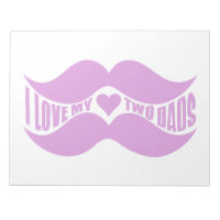 Bloco de notas personalizado Pink Mustaches