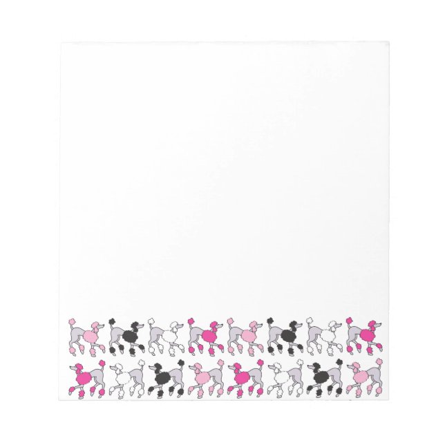 Bloco de notas personalizado PINK POODLES (Frente)
