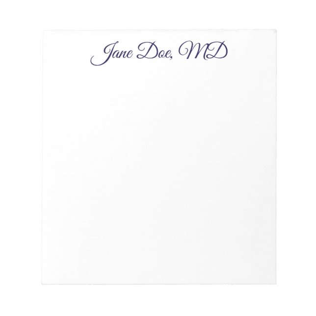 Bloco de notas personalizado profissional elegante (Frente)