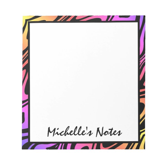 Bloco de Notas Personalizado Psicodélico Multicolo (Frente)
