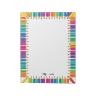 Bloco de Notas Personalizado Quadro de Lápis Color