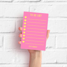 Bloco de Notas Personalizado Rosa Choque para List