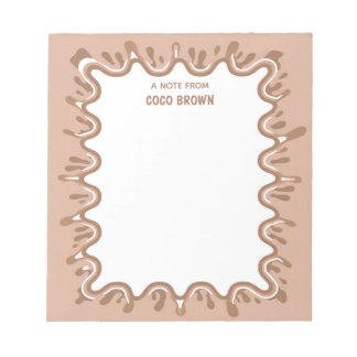 Bloco De Notas Personalizado Salpico de Milkshake de Chocolate Ma