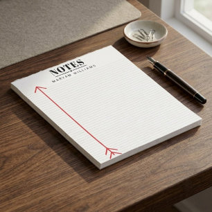 Bloco De Notas Personalizado Simplesmente Minimalista Linha