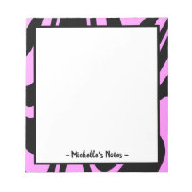 Bloco de Notas Personalizado Violeta e Preto