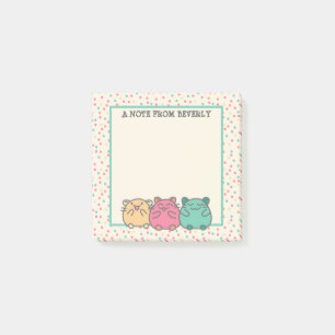 Bloco De Notas Personalizados Hamsters de Cartoon do Estilo Kawai