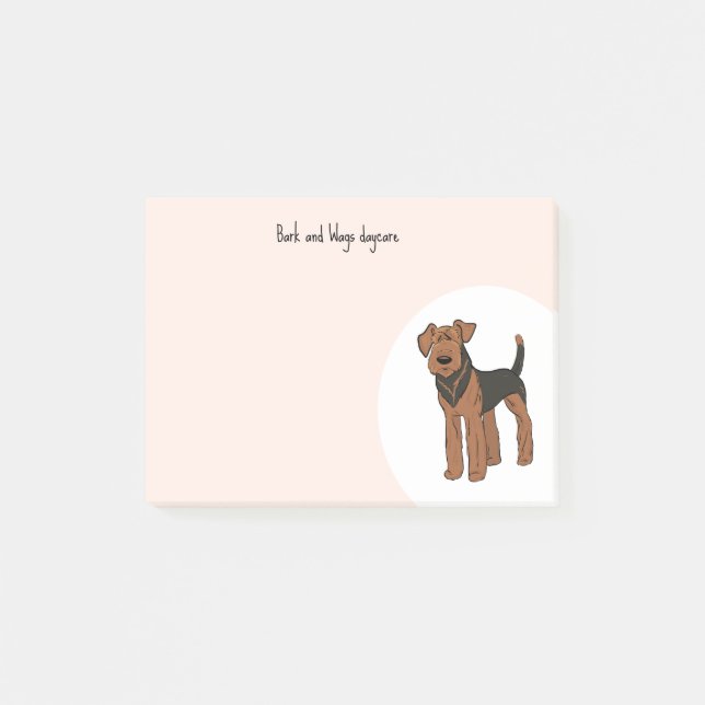 Bloco De Notas Personalizar Airedale Terrier (Frente)