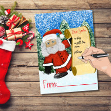 Personalizar Carta de Natal Vazio para Papai Noel