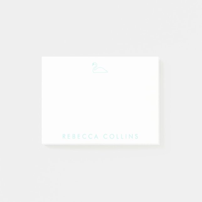 Bloco De Notas Personalizar Nome do Script, Swan, Lente (Frente)