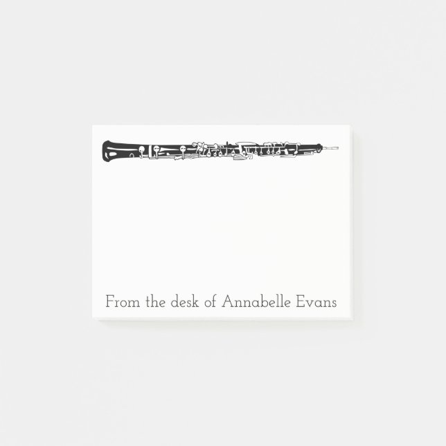 Bloco De Notas Personalizar Oboe (Frente)