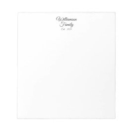 Bloco De Notas Personalizar sobrenome do Casal, ano, negócios