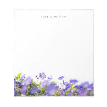 Bloco de notas personalizável de flores silvestres