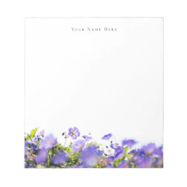 Bloco de notas personalizável de flores silvestres