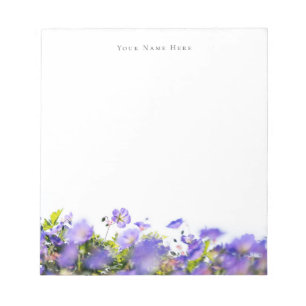 Bloco de notas personalizável de flores silvestres