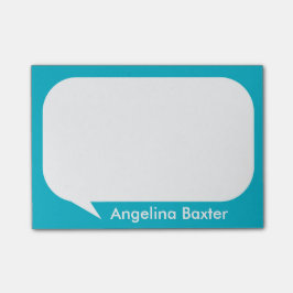 Bloco De Notas Personalize a bolha azul e branca do aqua da