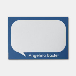 Bloco De Notas Personalize a bolha da conversa do azul e do