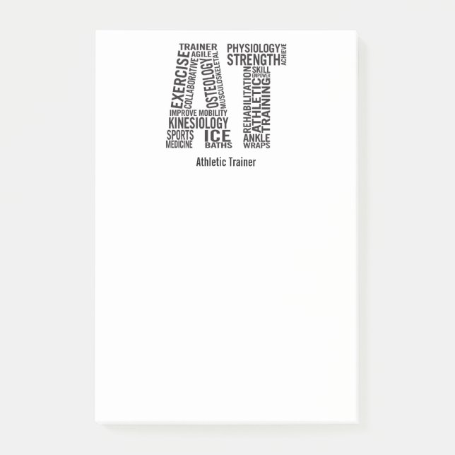 Bloco De Notas Personalize o instrutor atlético conhecido EM (Frente)