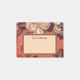 Bloco De Notas Personalize o OURO DOURAM floral, com imagem de