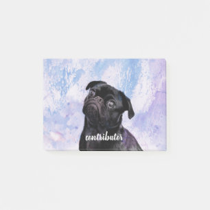 Bloco De Notas Personalize o seu possuem muito o cão preto do