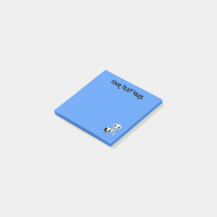 Bloco De Notas Personalize seu nome Texto Robô Azul