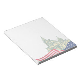 Bloco De Notas Personalized American Flag Patriotic USA 