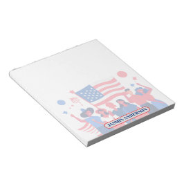 Bloco De Notas Personalized American Flag Patriotic USA 