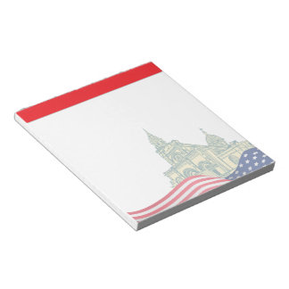 Bloco De Notas Personalized American Flag Patriotic USA 