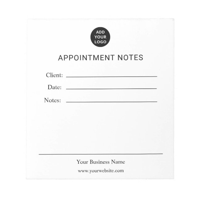 Bloco De Notas Personalized Appointment Notes Notepad (Frente)