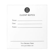 Personalized Client Notes Notepad
