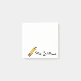 Bloco De Notas Personalized Cute Crayon Teacher Back to School