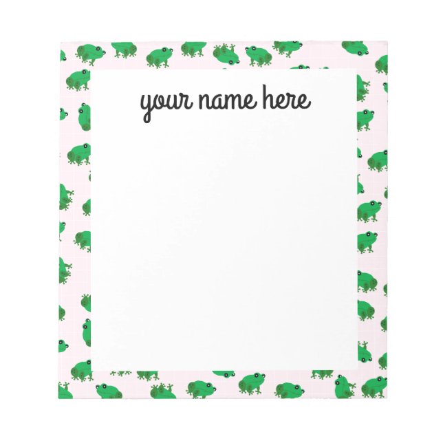 Bloco De Notas Personalized Frogs Notepad (Frente)