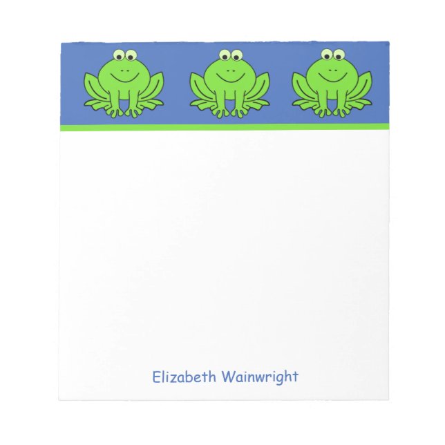 Bloco De Notas Personalized Happy Frogs Notepad (Frente)