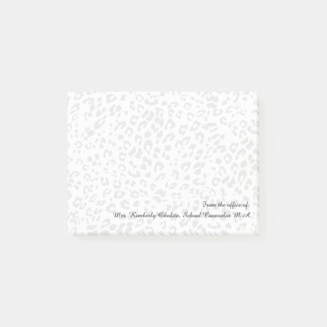 Bloco De Notas Personalized Leopard Print Office Notes (Frente)