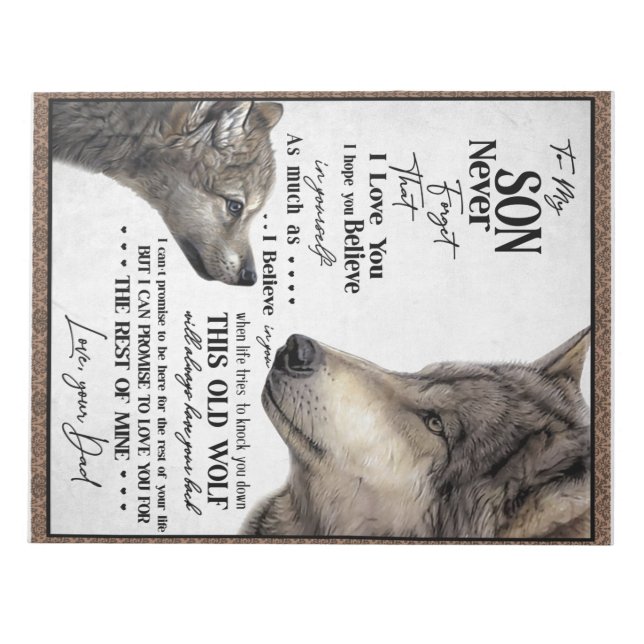 Bloco De Notas Personalized Letter To My Son From Dad (Frente)