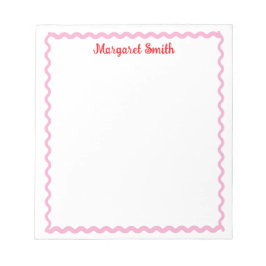 Bloco De Notas Personalized Monogram Notepads with Scallop Border