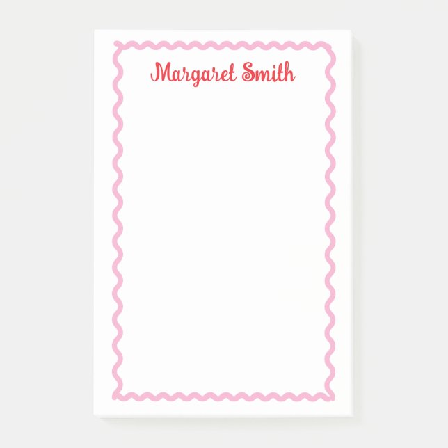 Bloco De Notas Personalized Monogram Notepads with Scallop Border (Frente)